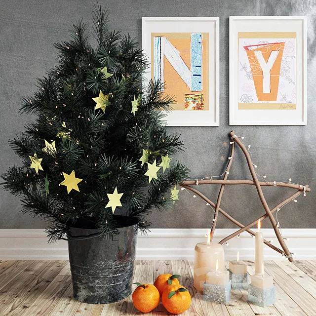 Christmas decorations 3D Model Christmas decorations 3D Model