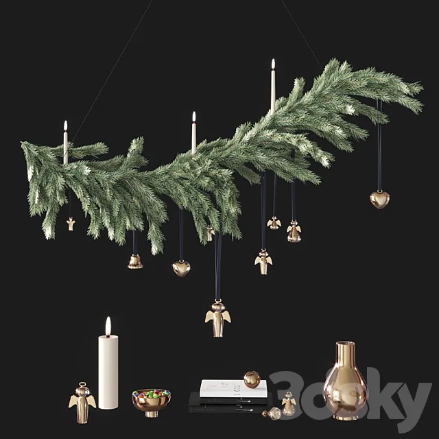 Christmas decorative set 3DModel