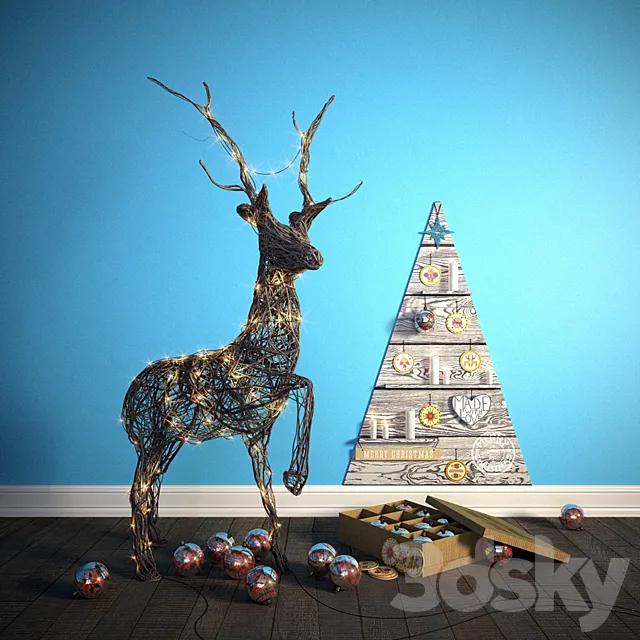 Christmas deer 3D Model Christmas deer 3D Model