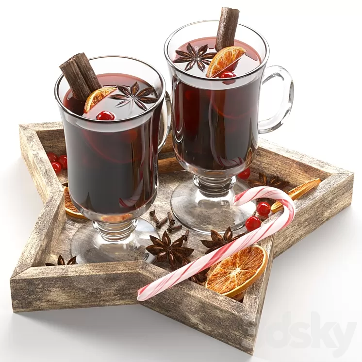Christmas mulled wine 3D Model
