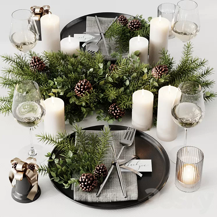 Christmas servirovka 3D Model Free Download Christmas servirovka 3D Model Free Download