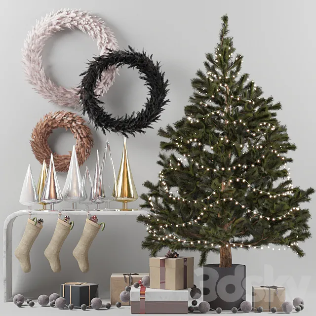 Christmas set 3D Model