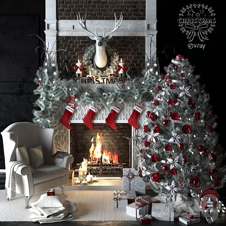 Christmas set 3D Model