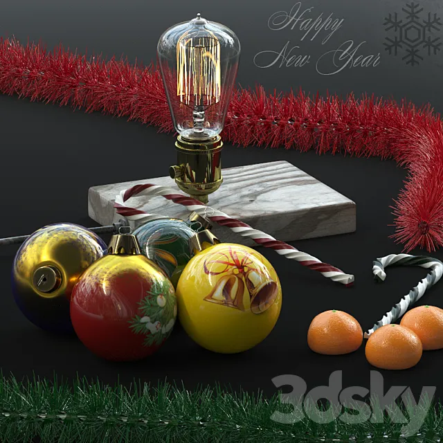Christmas set 3DModel Christmas set 3DModel