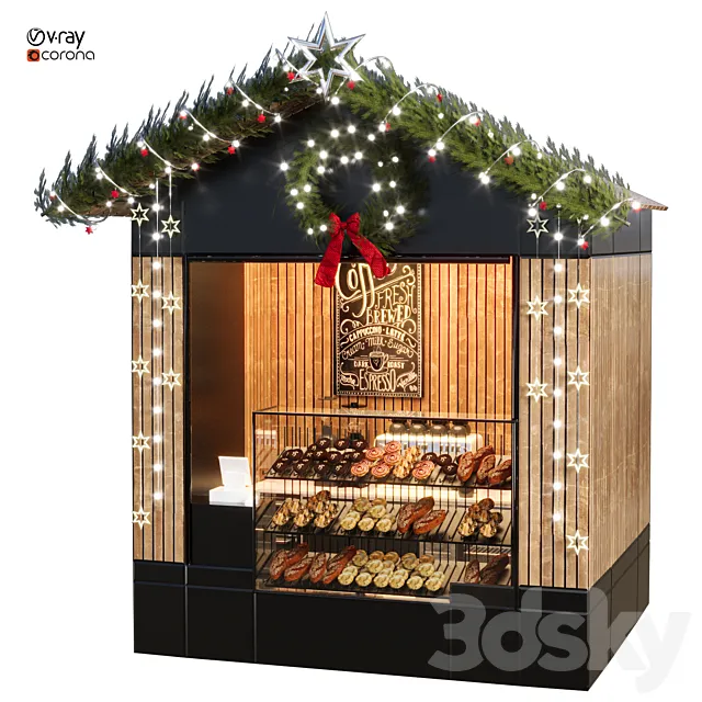 Christmas shop 06 3D Model