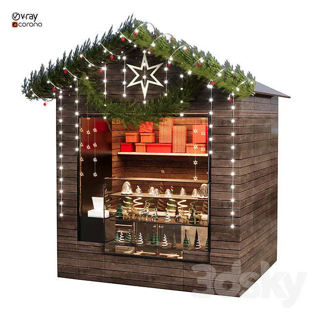 Christmas shop 07 3D Model
