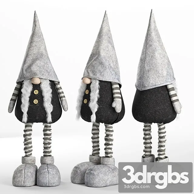 Christmas Soft Toy Gnome 01 3D Model Download