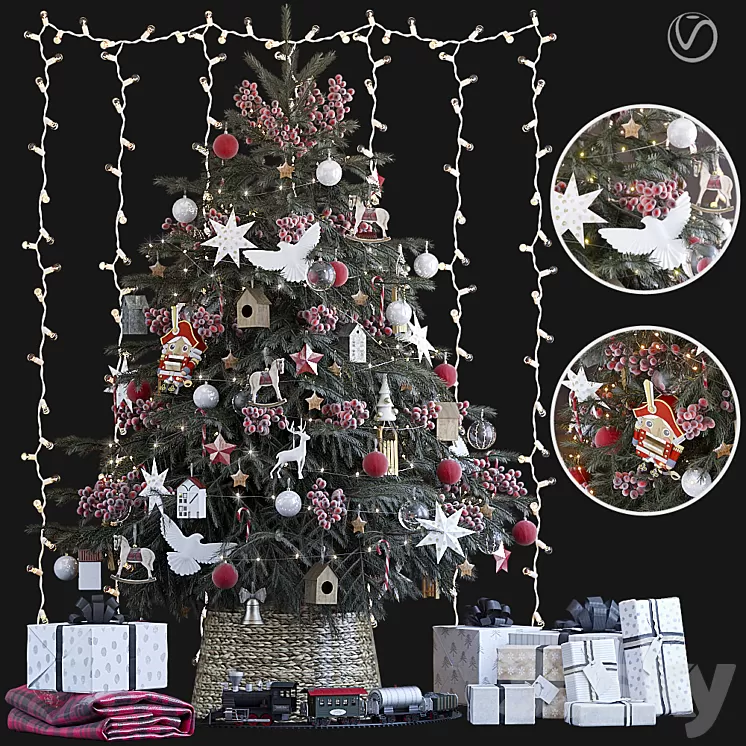 Christmas Tree 6. Vray 3D Model Christmas Tree 6. Vray 3D Model