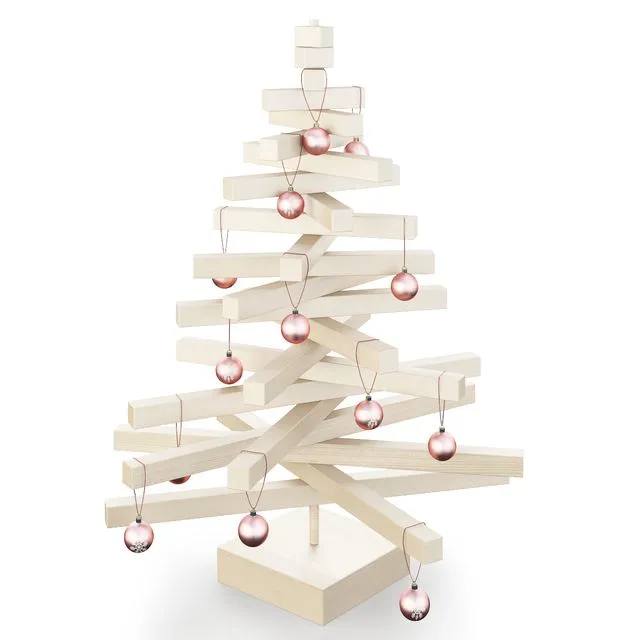 Christmas tree made of wood 3D Model Christmas tree made of wood 3D Model