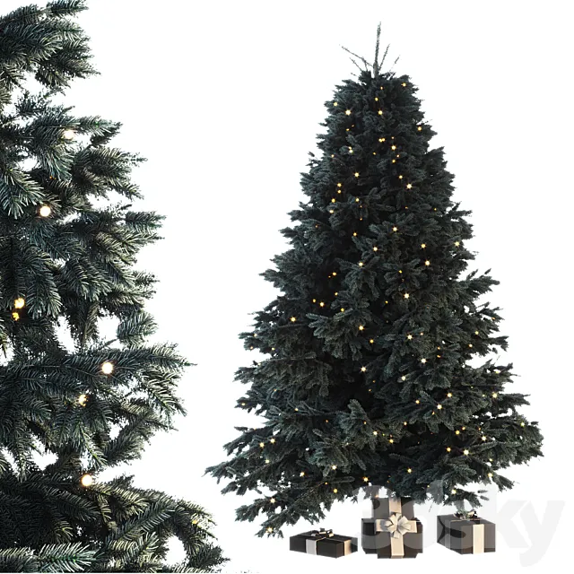 Christmas tree with gifts 3D Model Christmas tree with gifts 3D Model