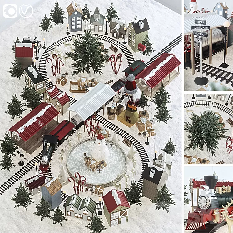 Christmas village 3D Model