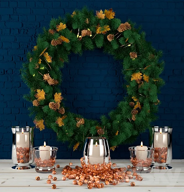 Christmas wreath 3D Model Christmas wreath 3D Model