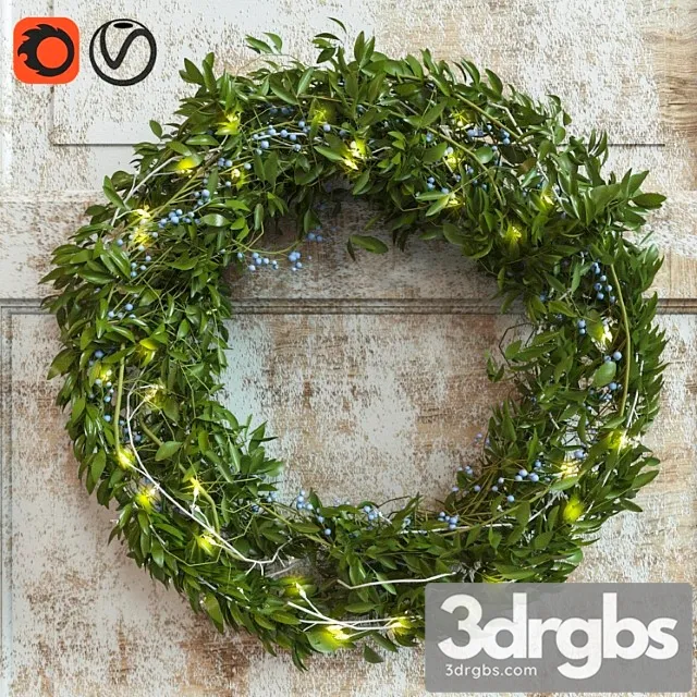 Christmas wreath 3D Model Download
