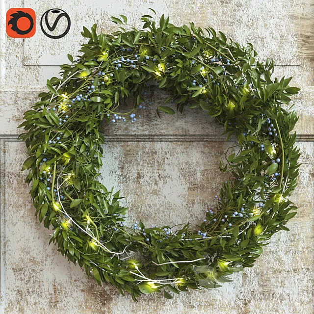 Christmas wreath 3DModel Christmas wreath 3DModel