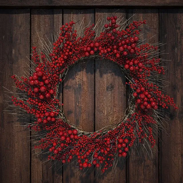 Christmas wreath of twigs of rowan 3D Model Christmas wreath of twigs of rowan 3D Model