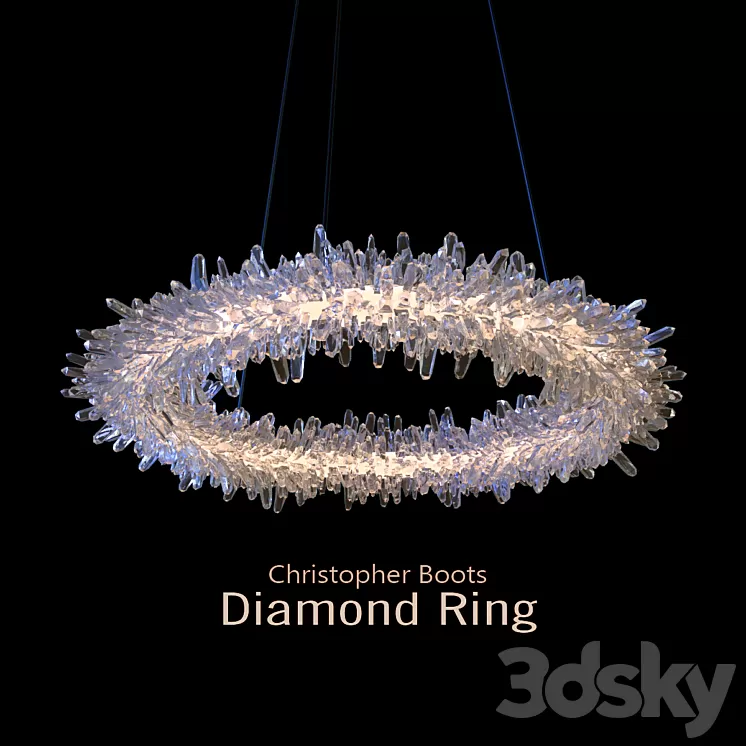 Christopher Boots Diamond Ring 3D Model
