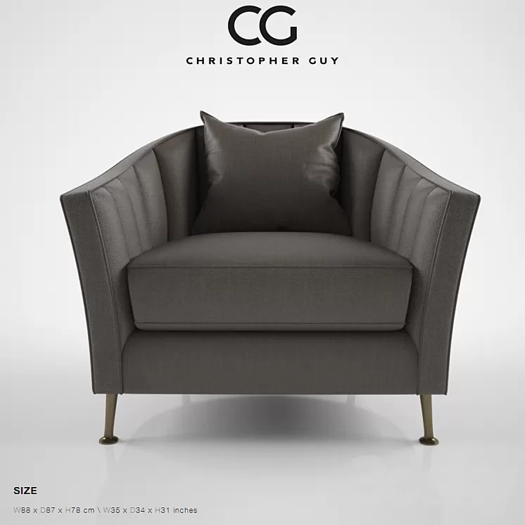 Christopher Guy Alexandrine armchair 3D Model