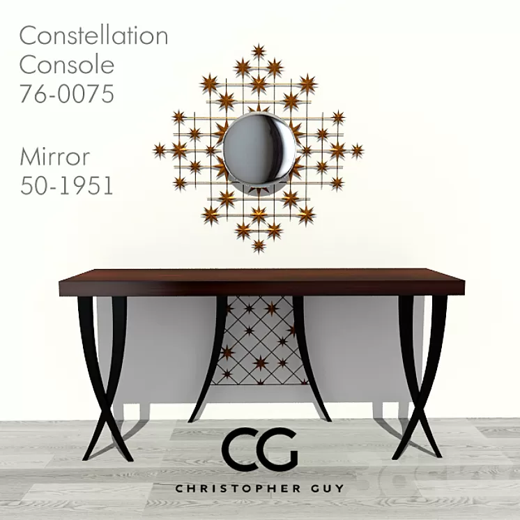 Christopher Guy Console and Mirror 3D Model