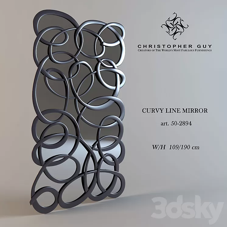 Christopher Guy \/ Curvy Line Mirror 50-2894 3D Model