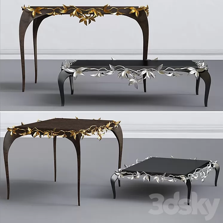 Christopher Guy Millefeuilles Console Table 3D Model Christopher Guy Millefeuilles Console Table 3D Model