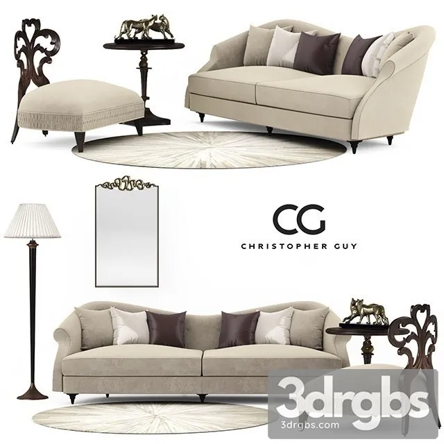Christopher Guy Sofa Cezanne 3D Model Download Christopher Guy Sofa Cezanne 3D Model Download
