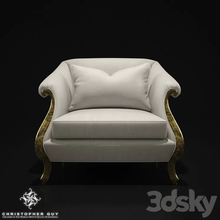 Christopher Guy- Vernier armchair 3D Model Christopher Guy- Vernier armchair 3D Model