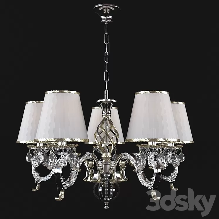 Chrome Chandelier 3D Model Chrome Chandelier 3D Model