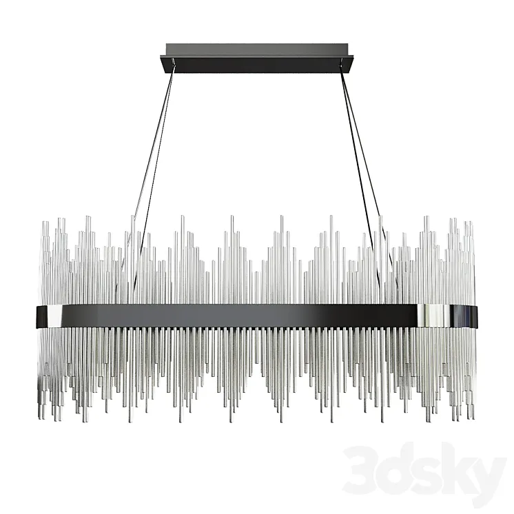 CHROME GLASS CHANDELIER Garda Decor 3D Model Free Download