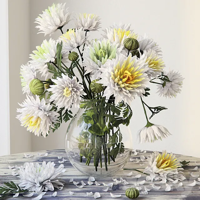 Chrysanthemums 3D Model Chrysanthemums 3D Model