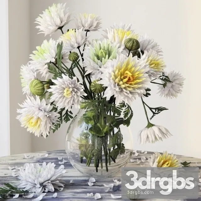 Chrysanthemums Bouquet 3D Model Download Chrysanthemums Bouquet 3D Model Download