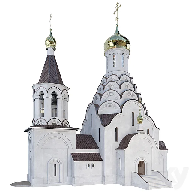 Church of St. Nicholas the Wonderworker in Mytishchi Moscow region pos. friendship 3D Model