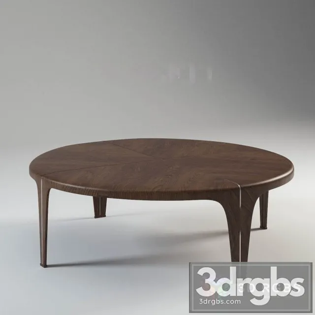 Cicle Wood Table Coffee 3D Model Download