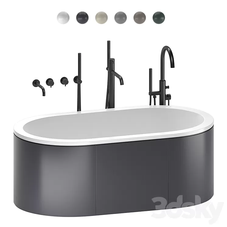 Cielo Cibele bath tub 3D Model