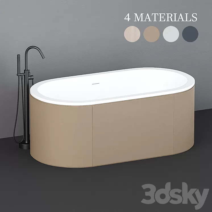 Cielo cibele freestanding bathtub 3D Model