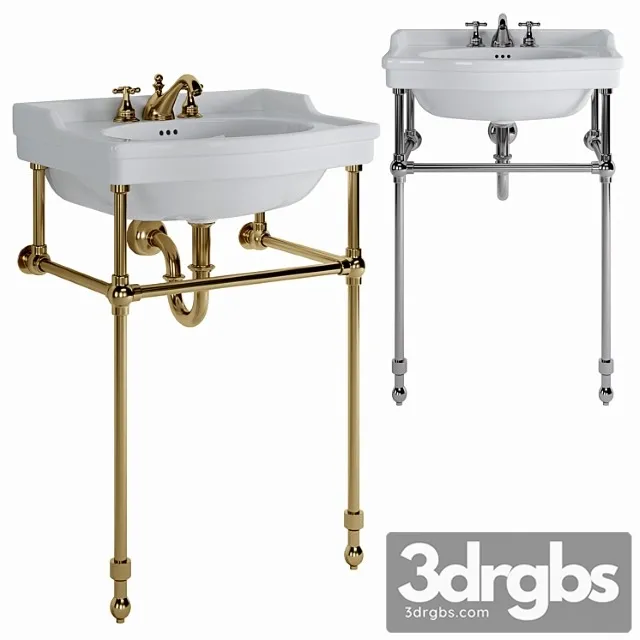 Cierra Console Sink With Brass Stand 3D Model Download Cierra Console Sink With Brass Stand 3D Model Download