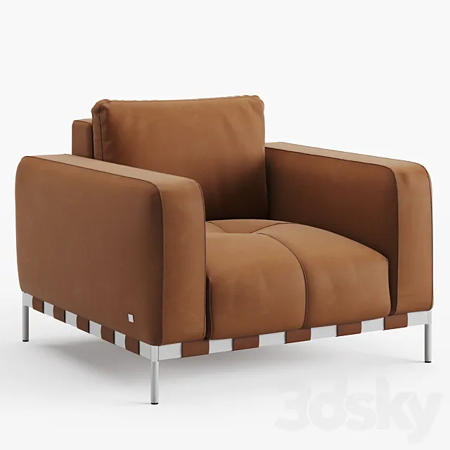 Cierre Imbottiti Oscar armchair 3D Model Cierre Imbottiti Oscar armchair 3D Model