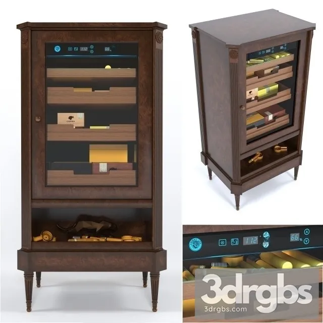 Cigar Cabinet 3D Model Download Cigar Cabinet 3D Model Download
