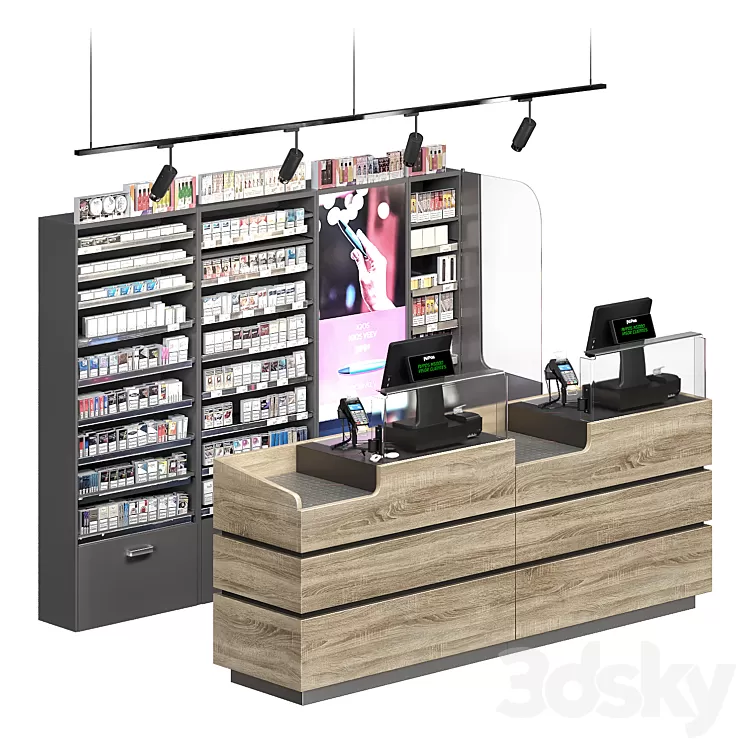 Cigarette stand 2 3D Model Free Download