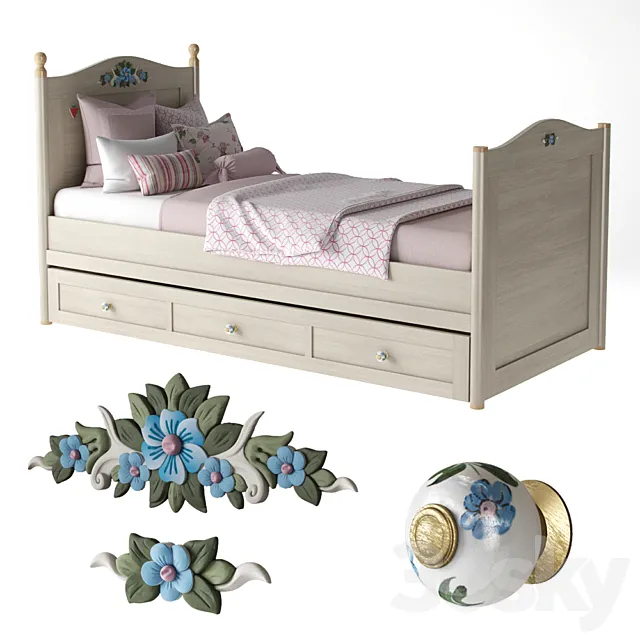 Cilek Flora Bed 20.01.1301.01 3D Model Cilek Flora Bed 20.01.1301.01 3D Model