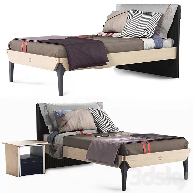 Cilek_Jugendzimmer_Trio_Bett 3D Model Cilek_Jugendzimmer_Trio_Bett 3D Model