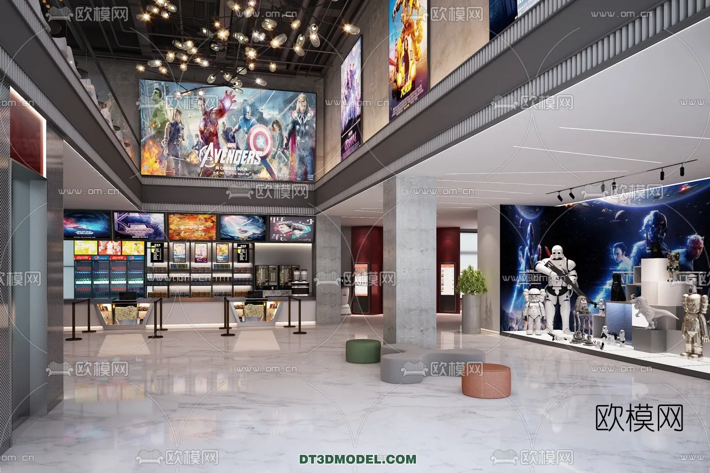 Cinema 3D Scenes – Movie Theater 3D Models – 006
