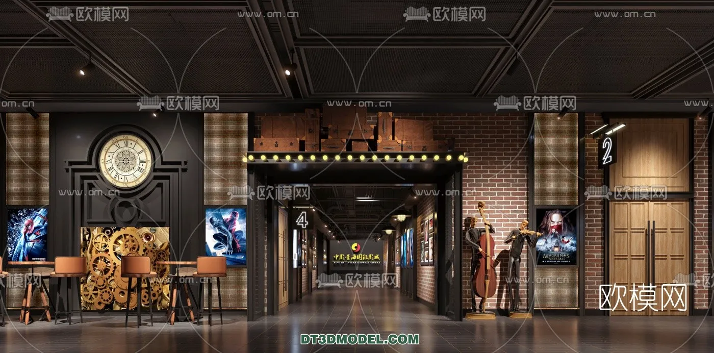 Cinema 3D Scenes – Movie Theater 3D Models – 010