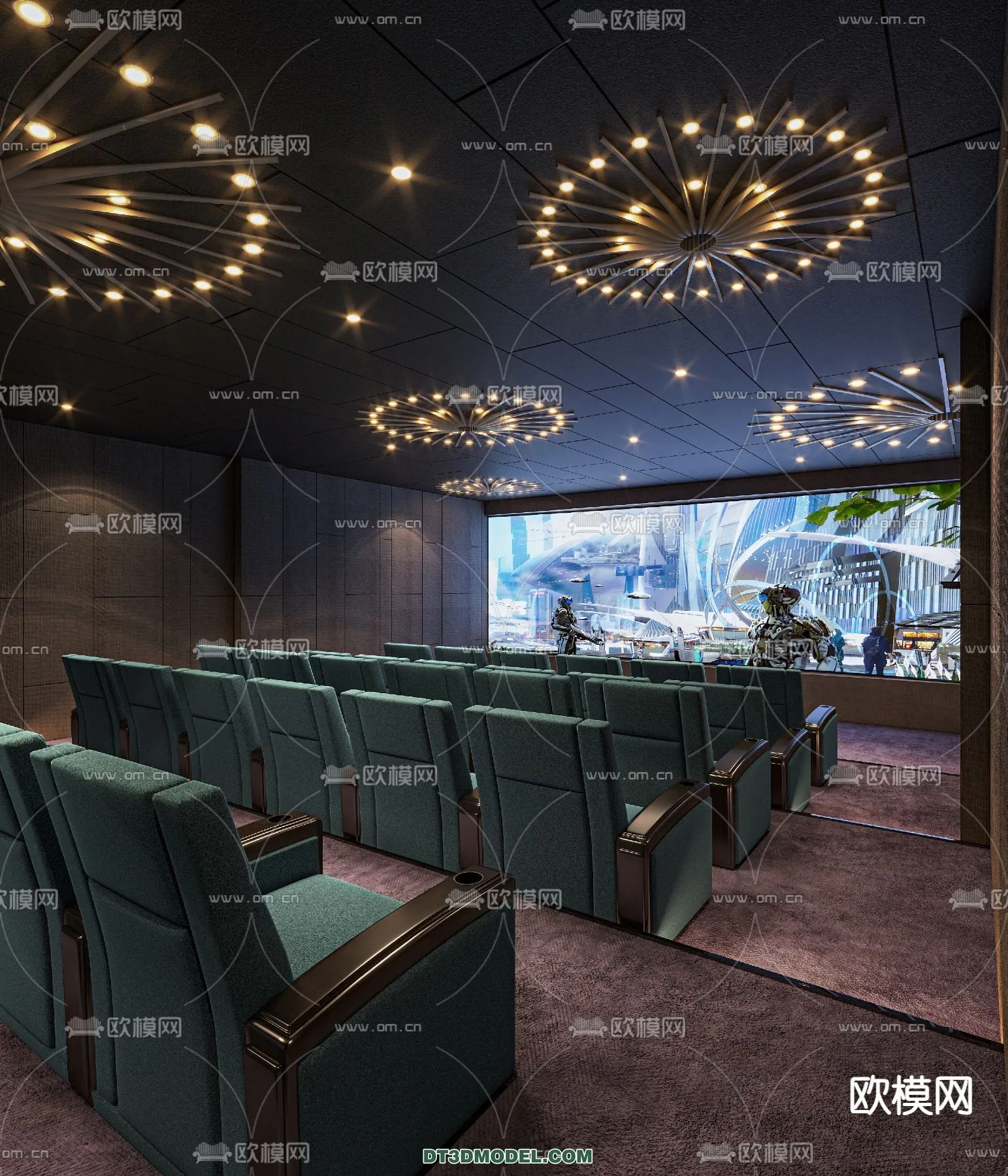 Cinema 3D Scenes – Movie Theater 3D Models – 023
