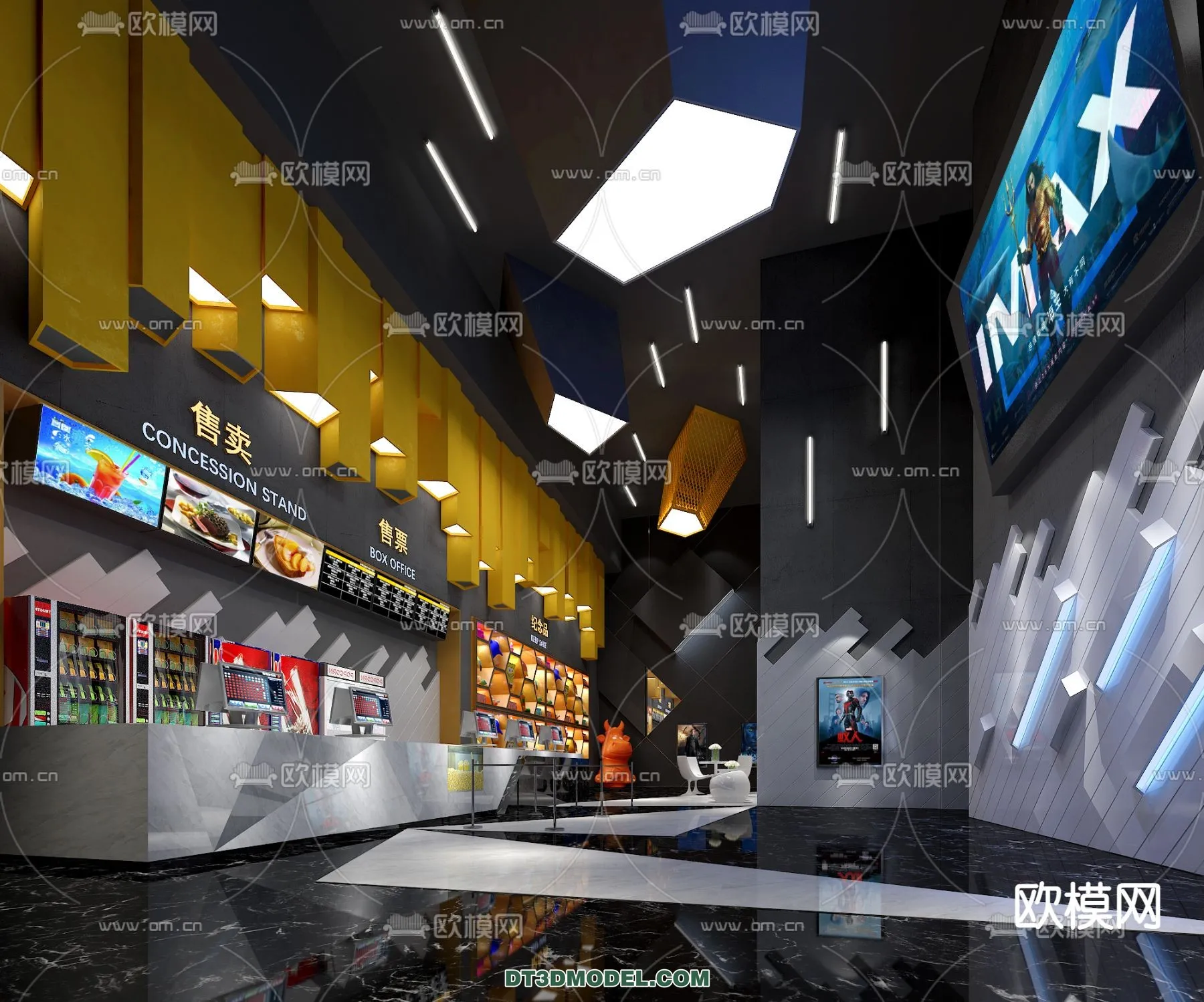 Cinema 3D Scenes – Movie Theater 3D Models – 027