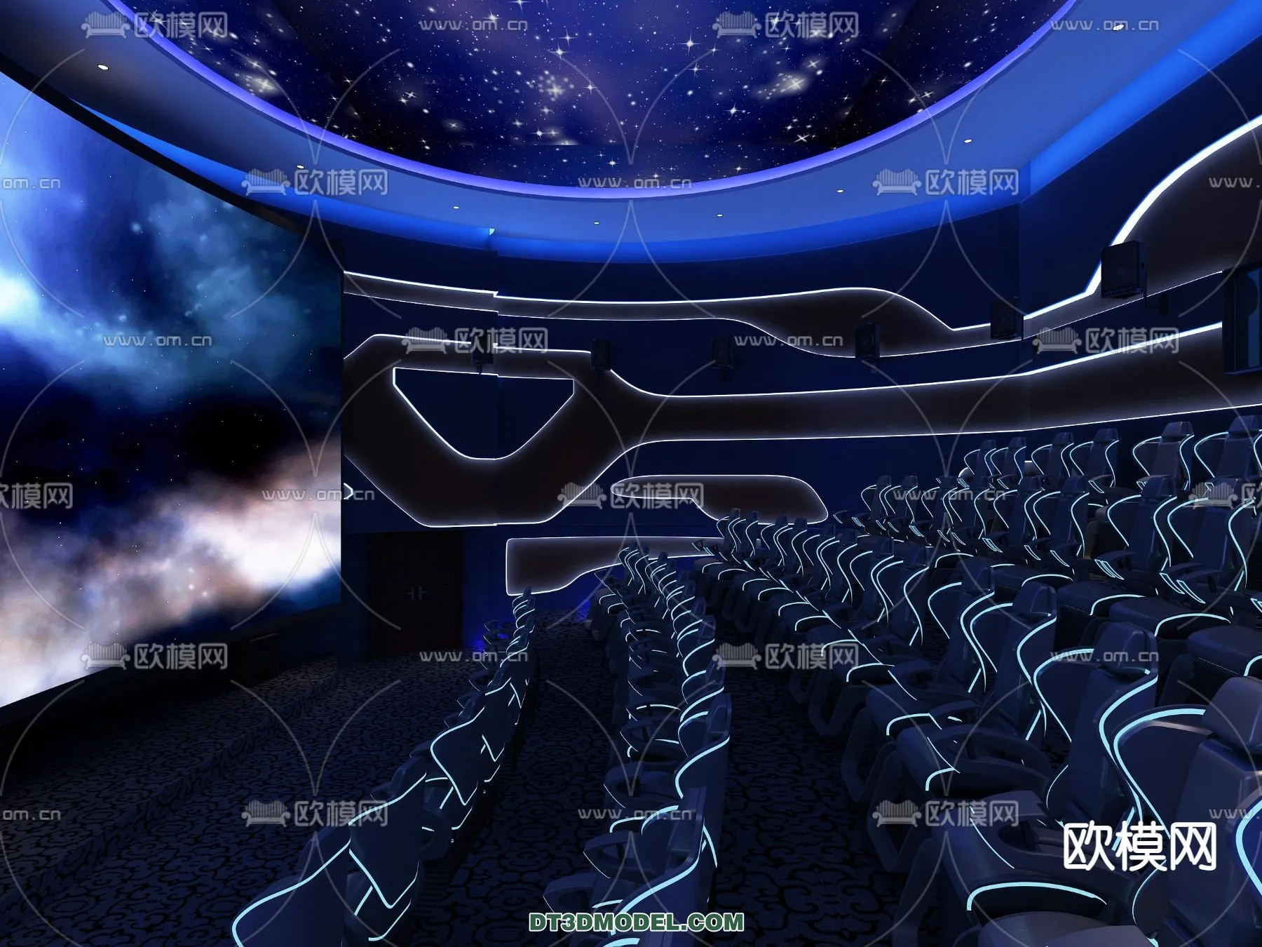 Cinema 3D Scenes – Movie Theater 3D Models – 035