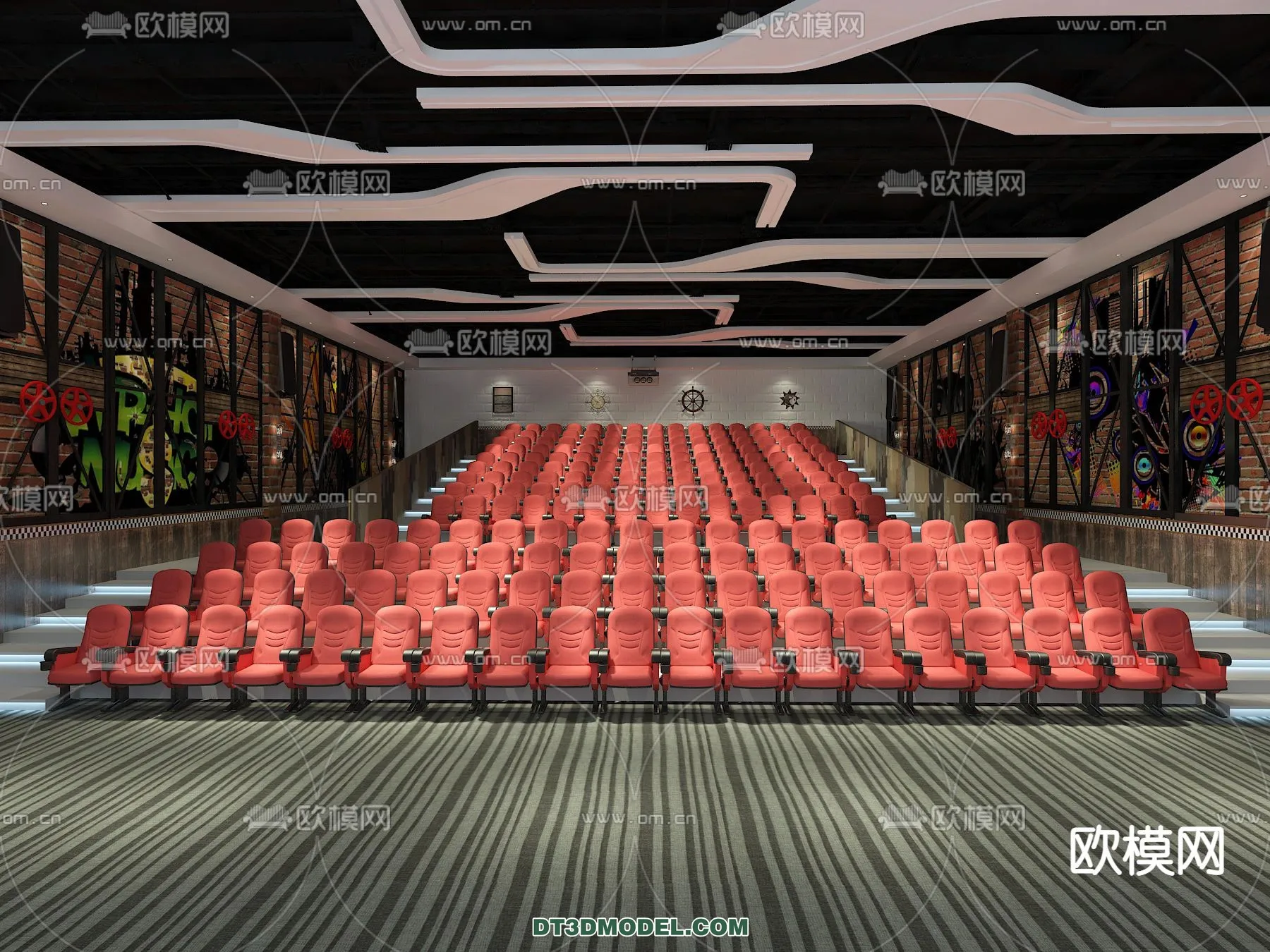 Cinema 3D Scenes – Movie Theater 3D Models – 037
