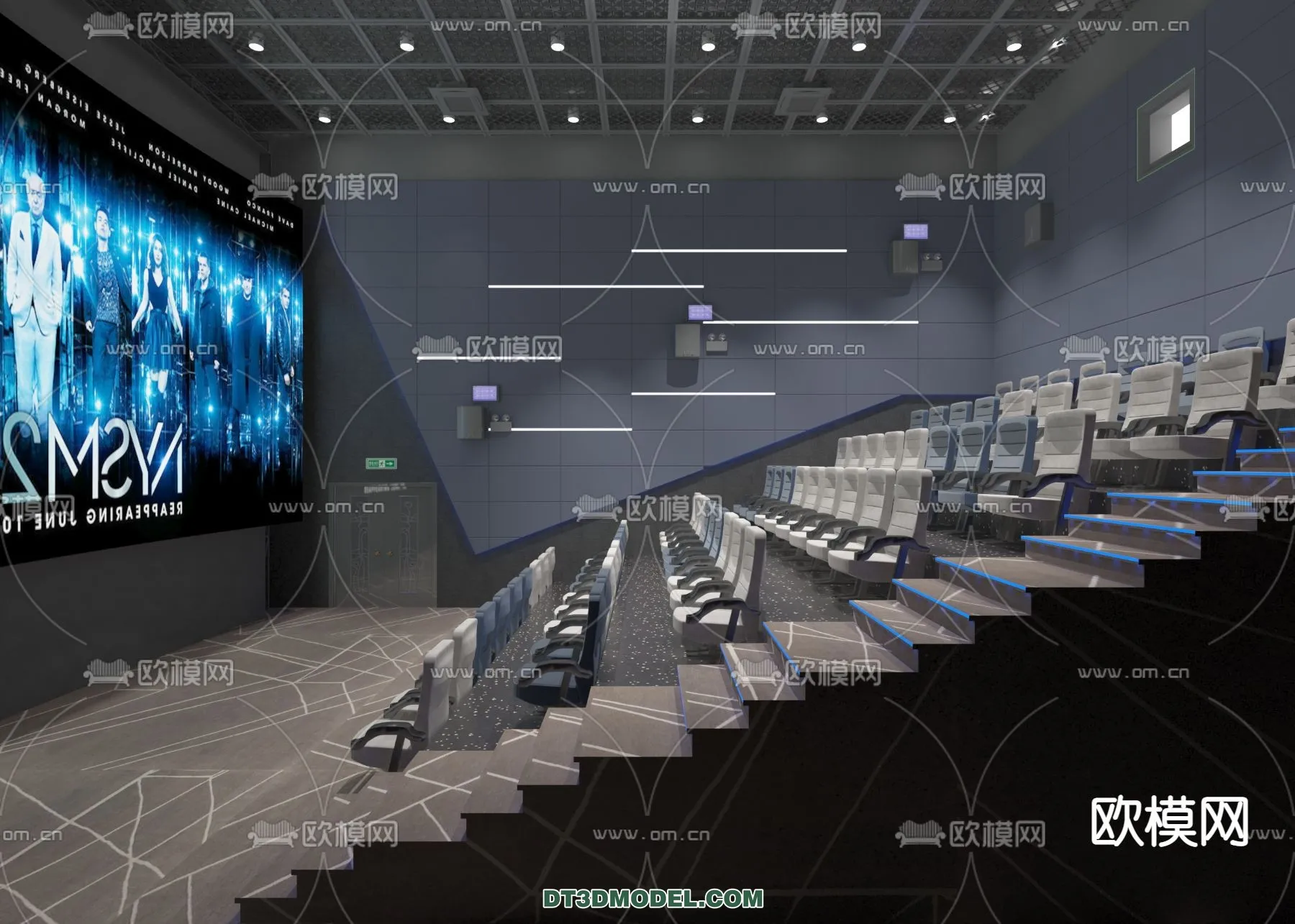 Cinema 3D Scenes – Movie Theater 3D Models – 041