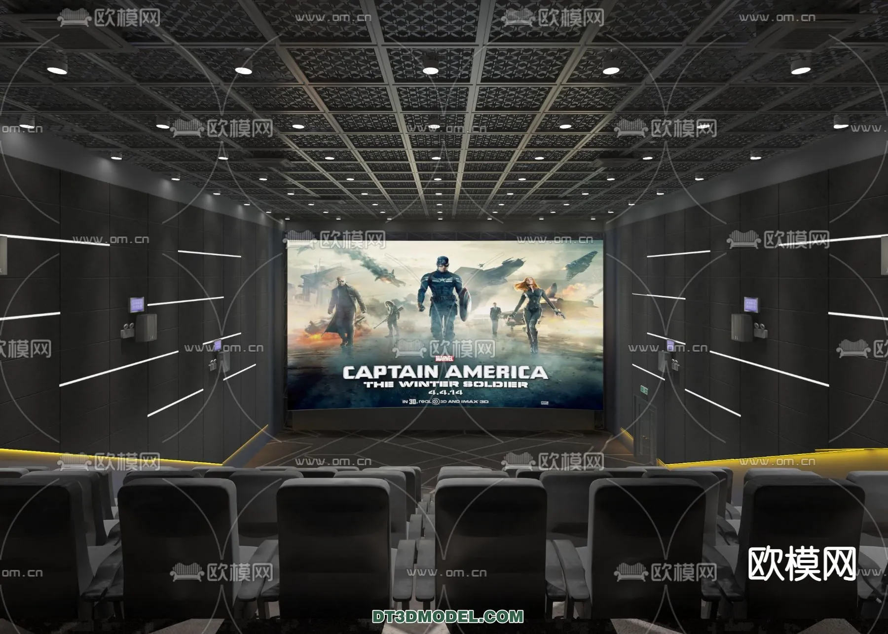 Cinema 3D Scenes – Movie Theater 3D Models – 043