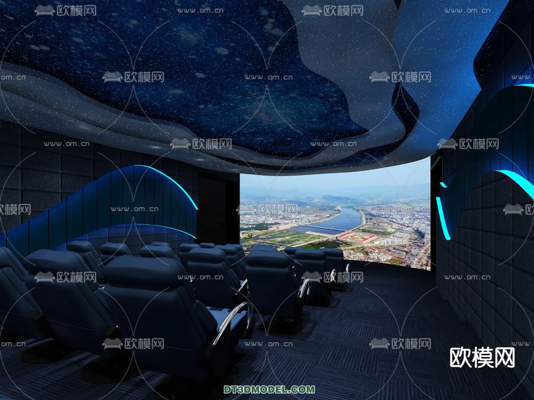 Cinema 3D Scenes – Movie Theater 3D Models – 049