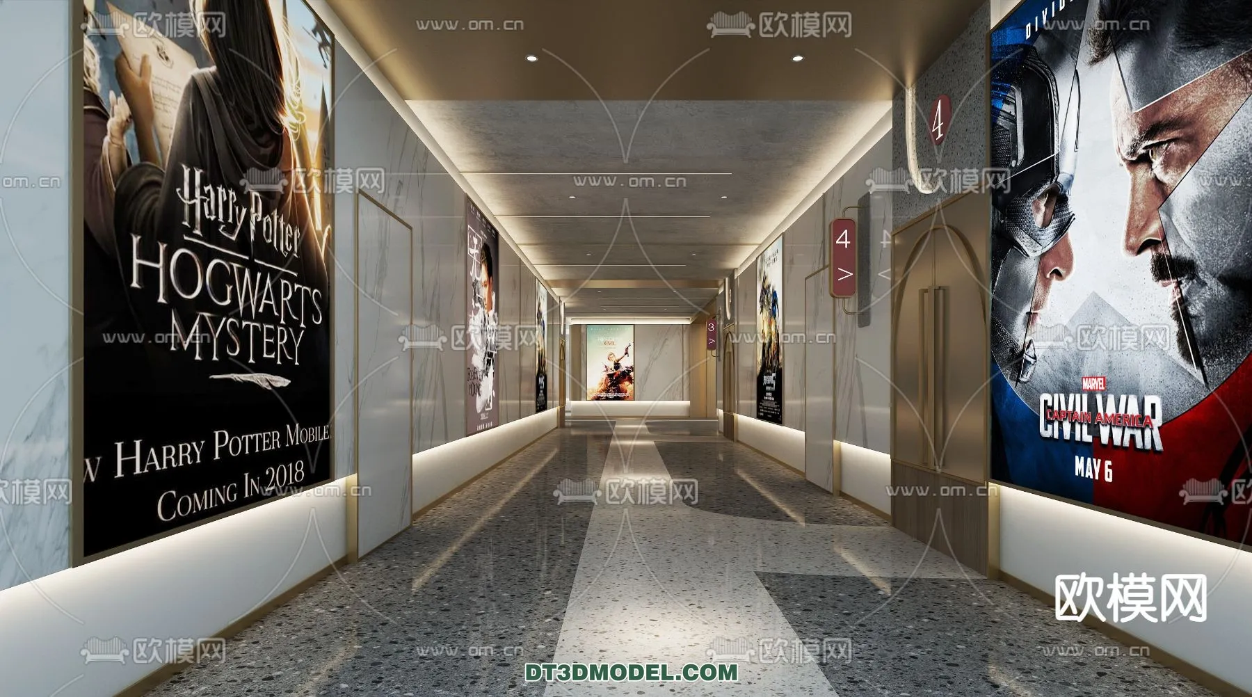 Cinema 3D Scenes – Movie Theater 3D Models – 058 Cinema 3D Scenes – Movie Theater 3D Models – 058